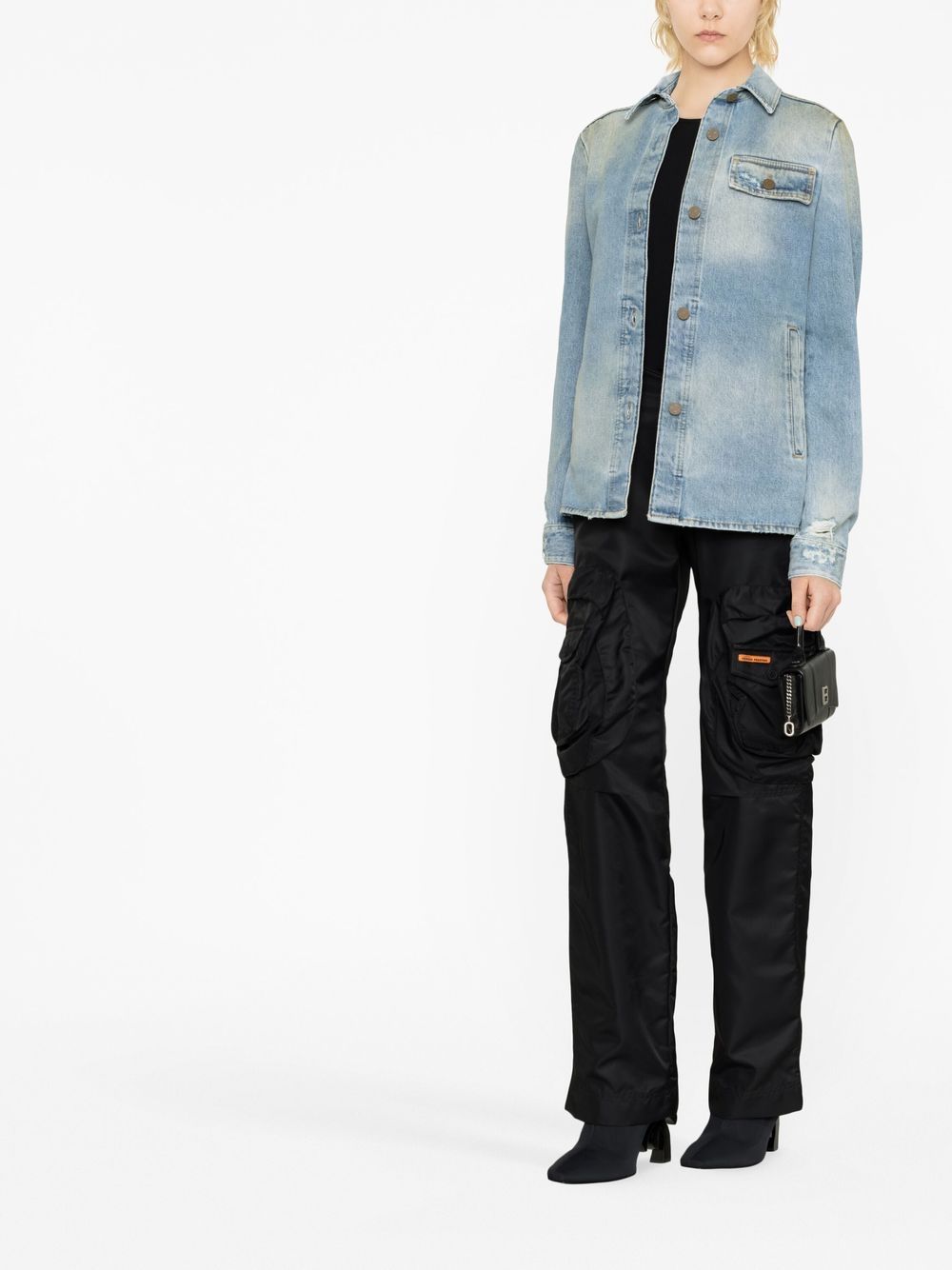 Palm Angels Denim jack - Blauw