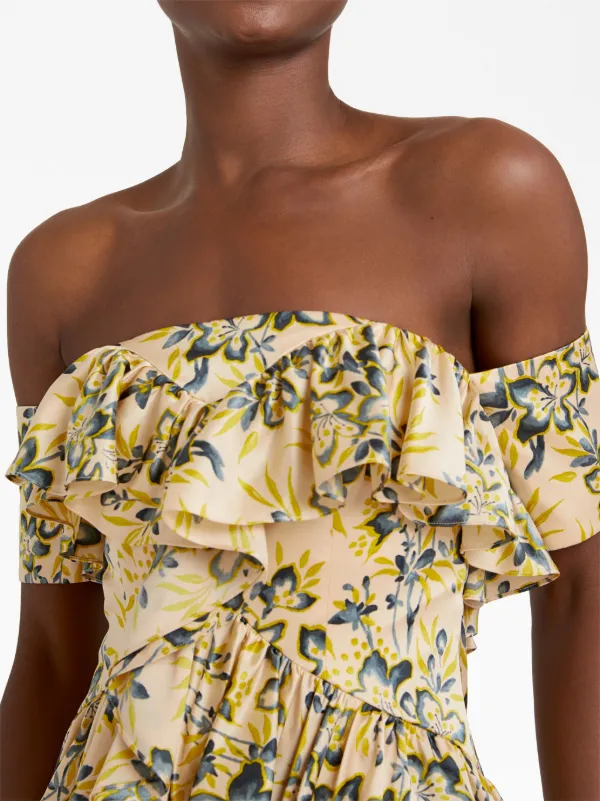 Cinq A Sept Eleonora fully ruffled Midi Dress Farfetch