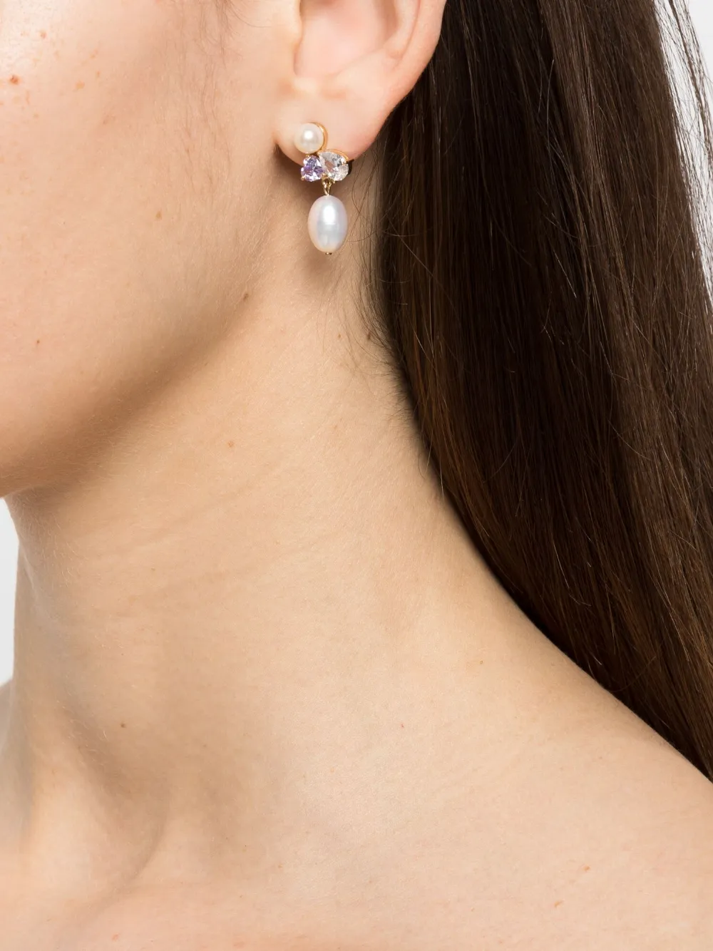Completedworks Infinity's Reversal drop earrings - Beige