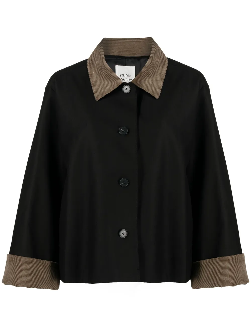 STUDIO TOMBOY Corduroy Collar Cotton Jacket - Farfetch