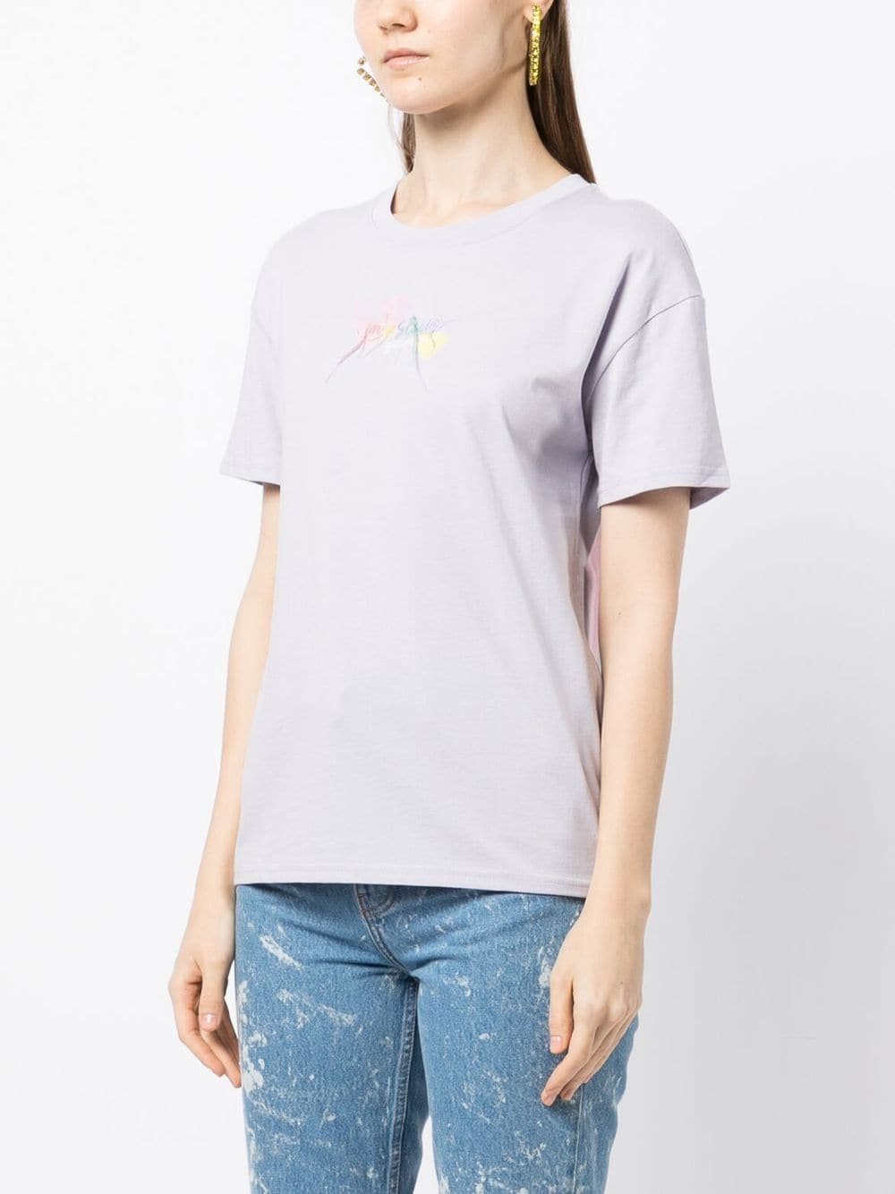 Shop Musium Div. Graphic-print Cotton T-shirt In Violett