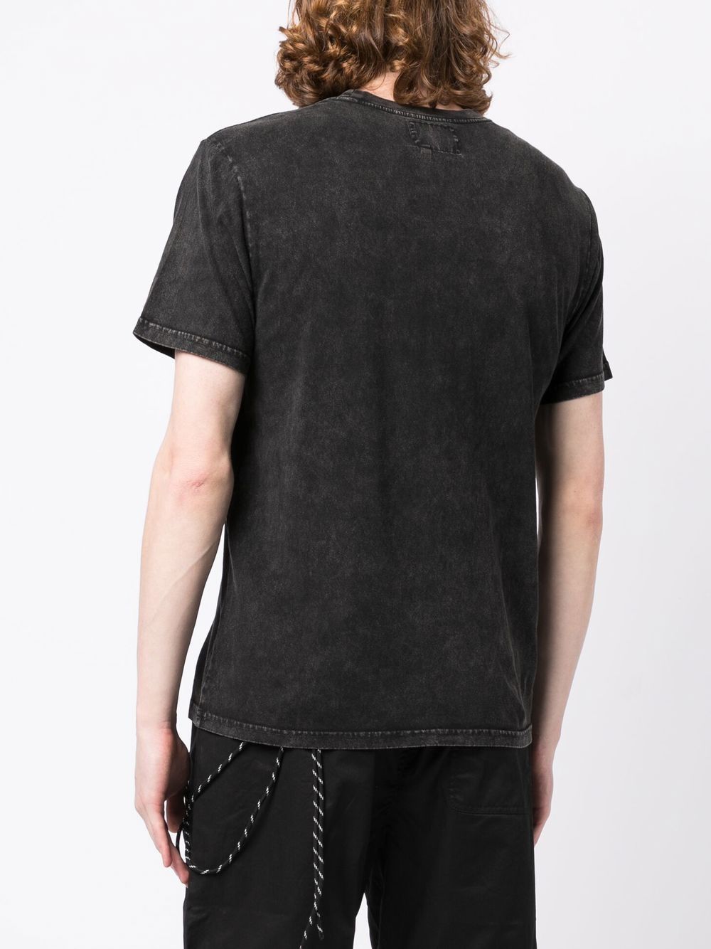 Shop Musium Div. Acid-wash Short-sleeve T-shirt In Grau