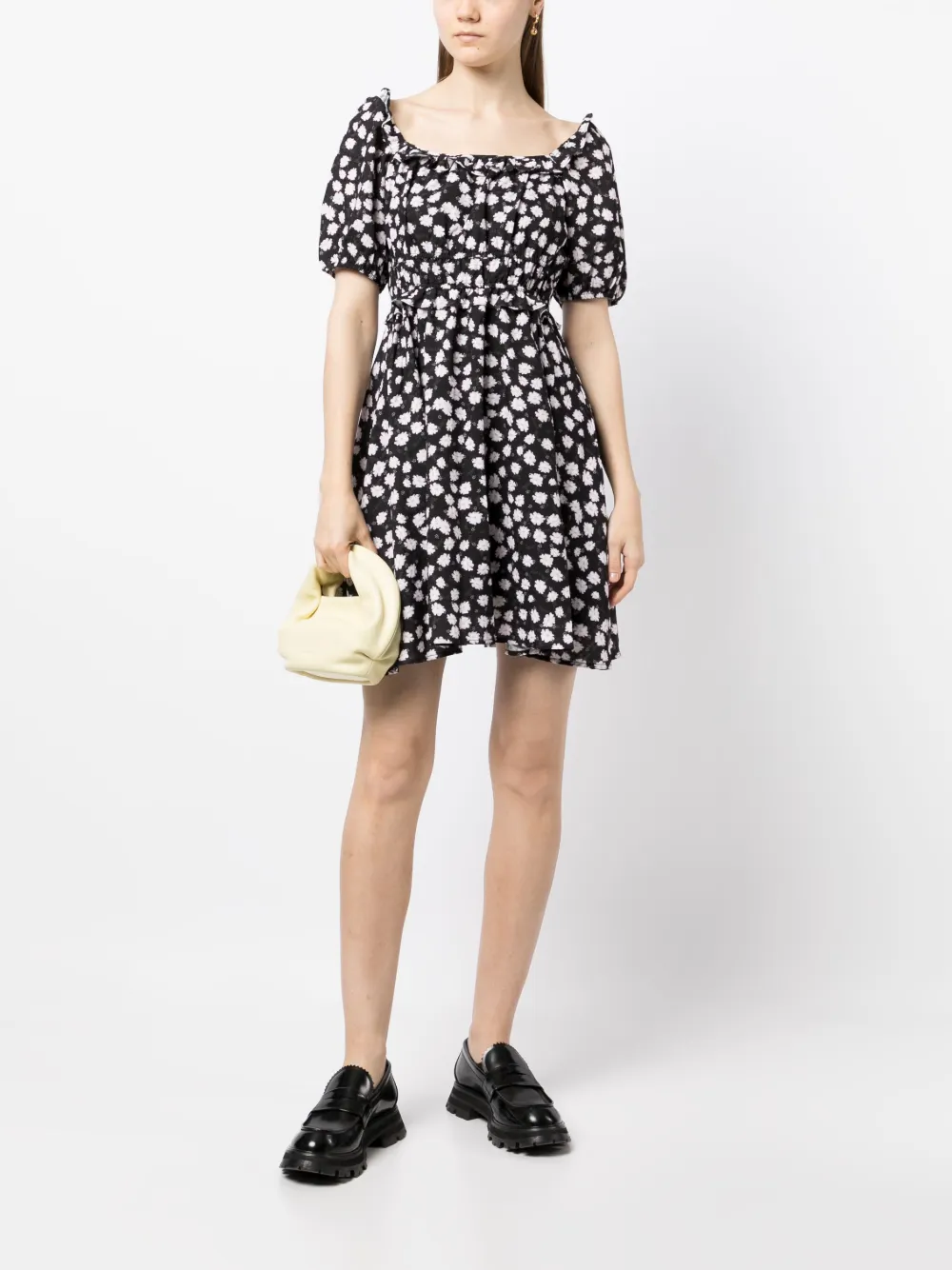 tout a coup Jurk met bloemenprint - Zwart