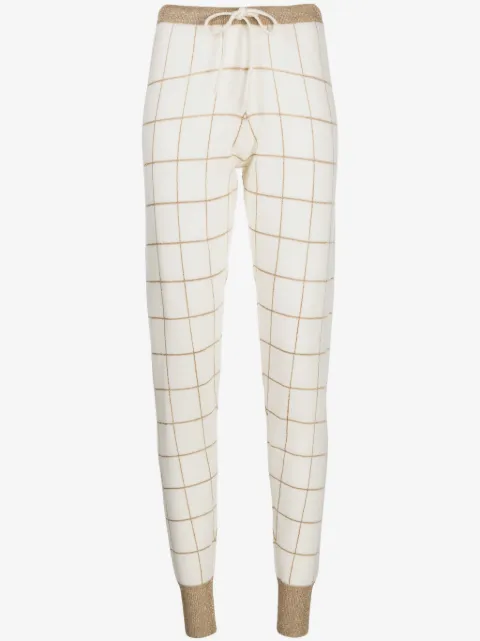 Madeleine Thompson Layla check-pattern track pants