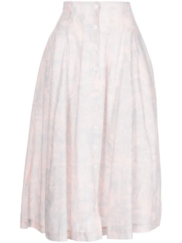 ワンピース PHILOSOPHY Women Mid Skirts 251G042107230132 Pink One Part Wit Midi Skirt (Rose Pink) | The Thread Theory