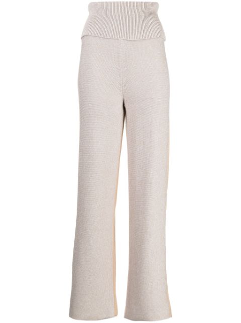 Off-White Diag Languid two-tone knit trousers Women