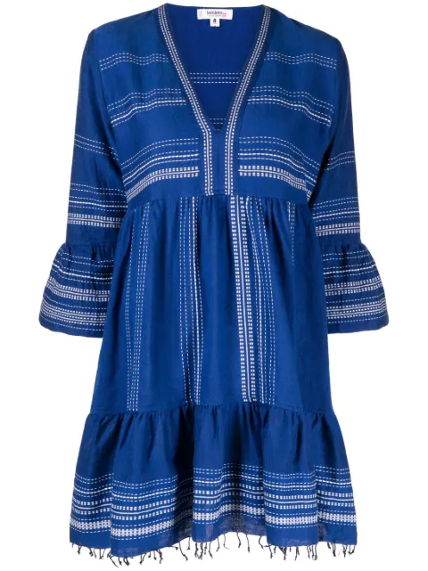lemlem vestido con dobladillo deshilachado