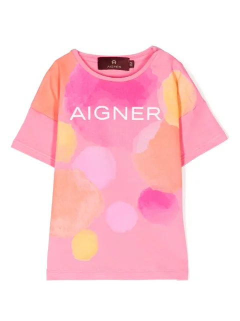 Aigner Kids logo-print cotton T-shirt