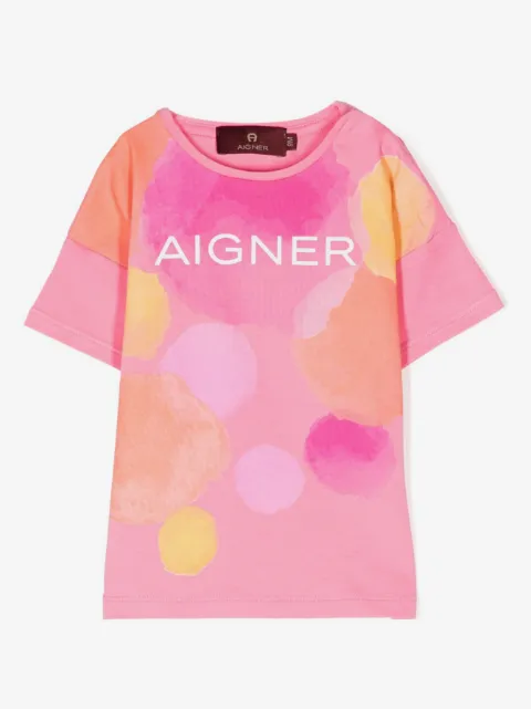 Aigner Kids logo-print cotton T-shirt