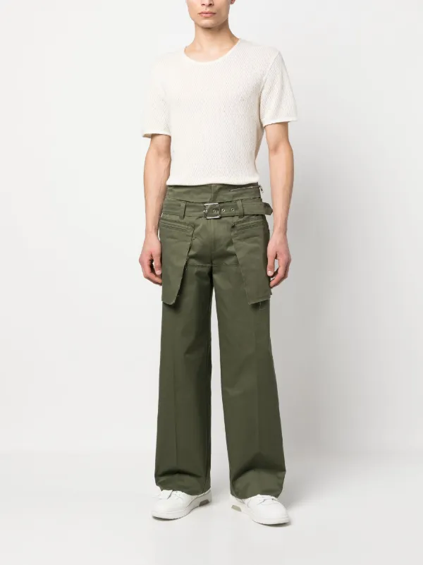 Paperbag waist 2024 wide leg trousers