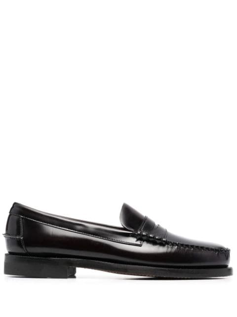 Sebago almond-toe leather loafers