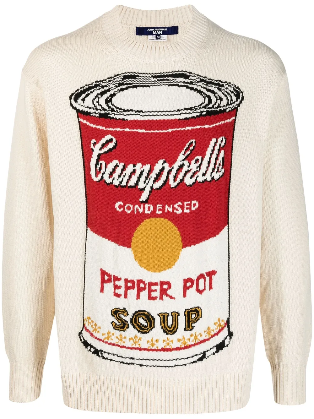 Junya Watanabe 'campbell's Soup Can' Pullover In Neutrals