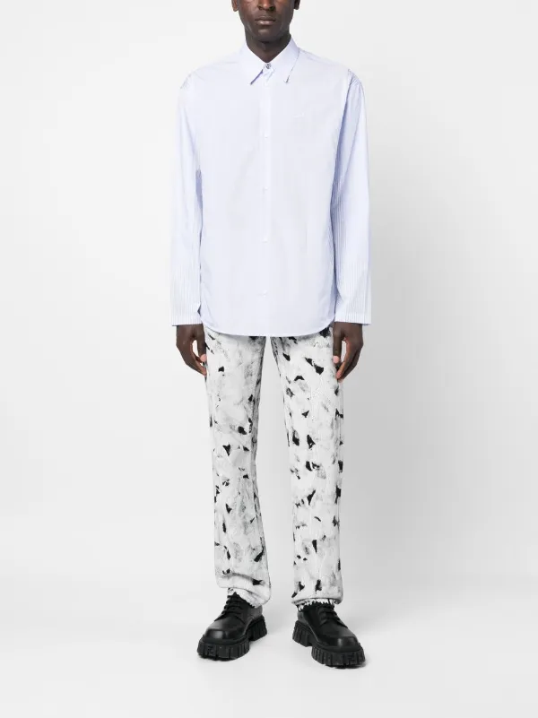 OAMC classic-collar Cotton Shirt | Blue | FARFETCH