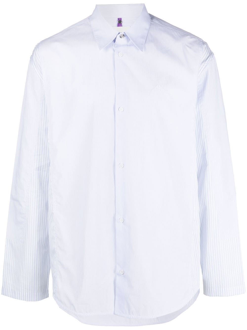 Shop Oamc Classic-collar Cotton Shirt In Blau