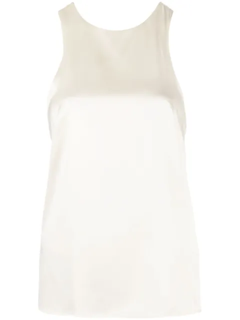 LouLou de Saison twist-detail racerback silk top