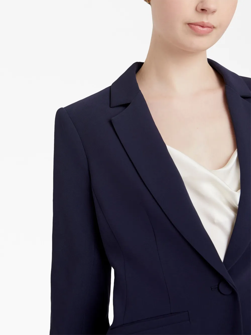 Cinq À Sept Three-quarter Length Sleeved Blazer In Blue