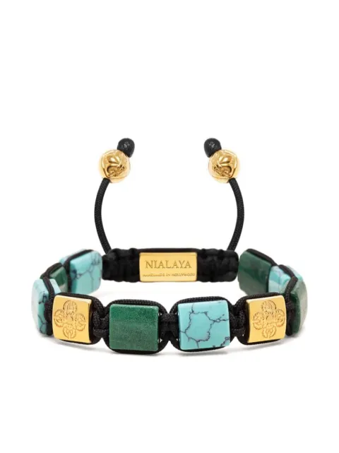 Nialaya Jewelry gold-plated flatbead bracelet
