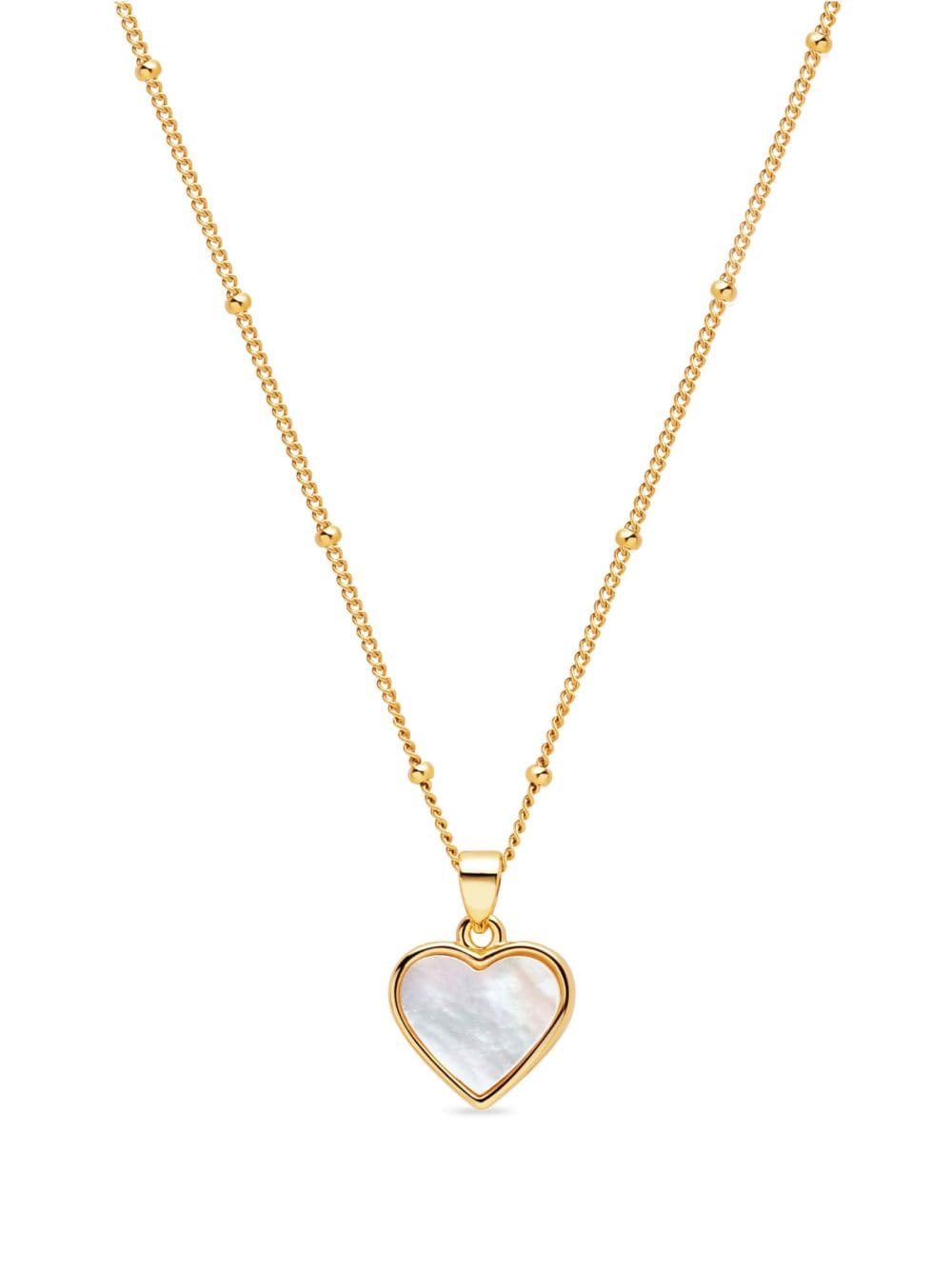 Nialaya Jewelry Heart-pendant Chain-link Necklace In Gold