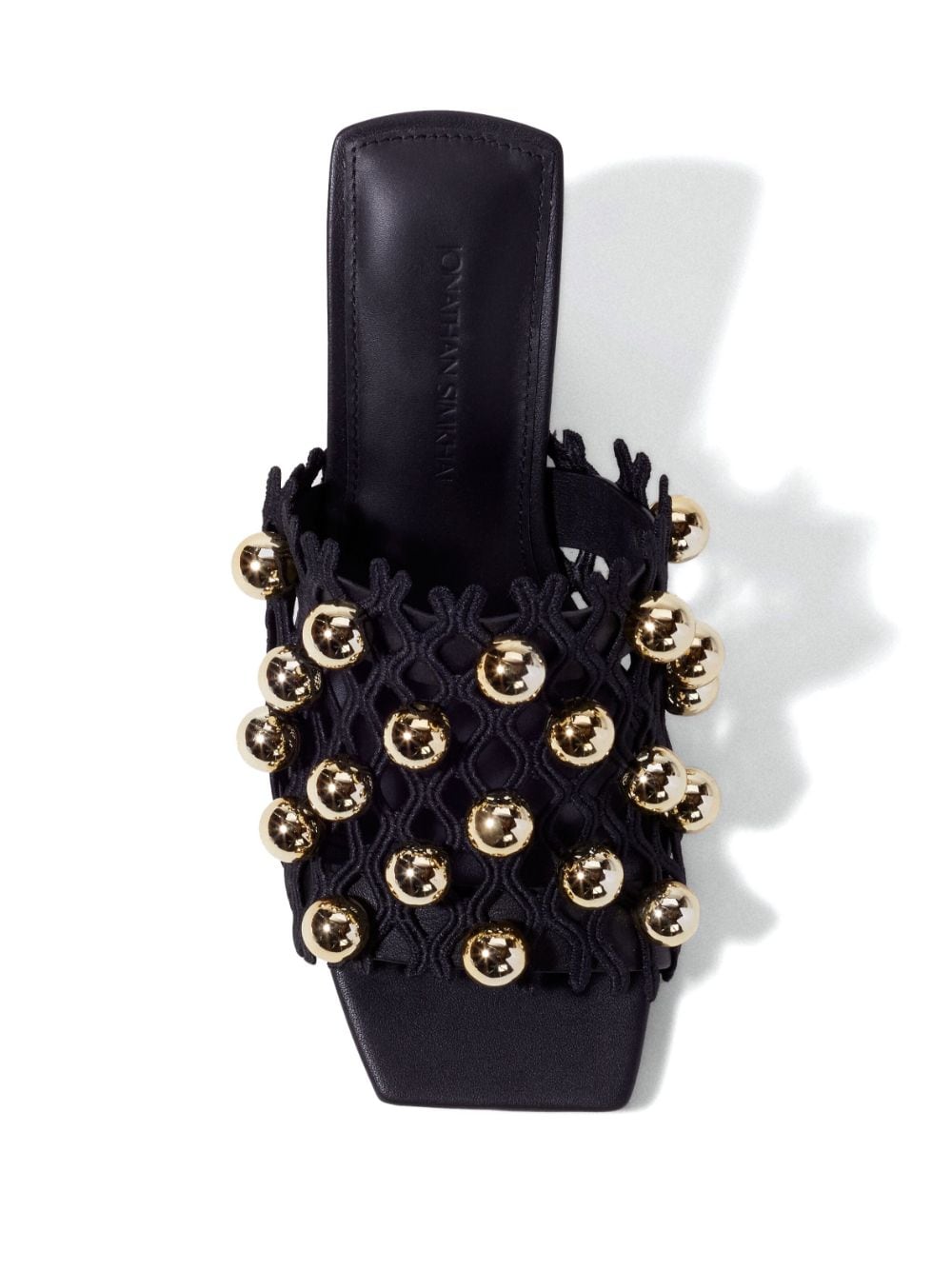 Shop Simkhai Aster Studded Open Toe Sandals In Schwarz