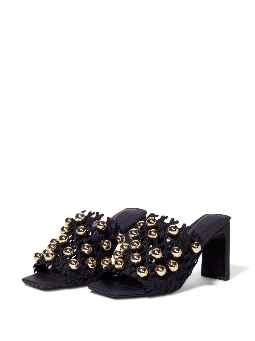 Shop Simkhai Aster Studded Open Toe Sandals In Schwarz