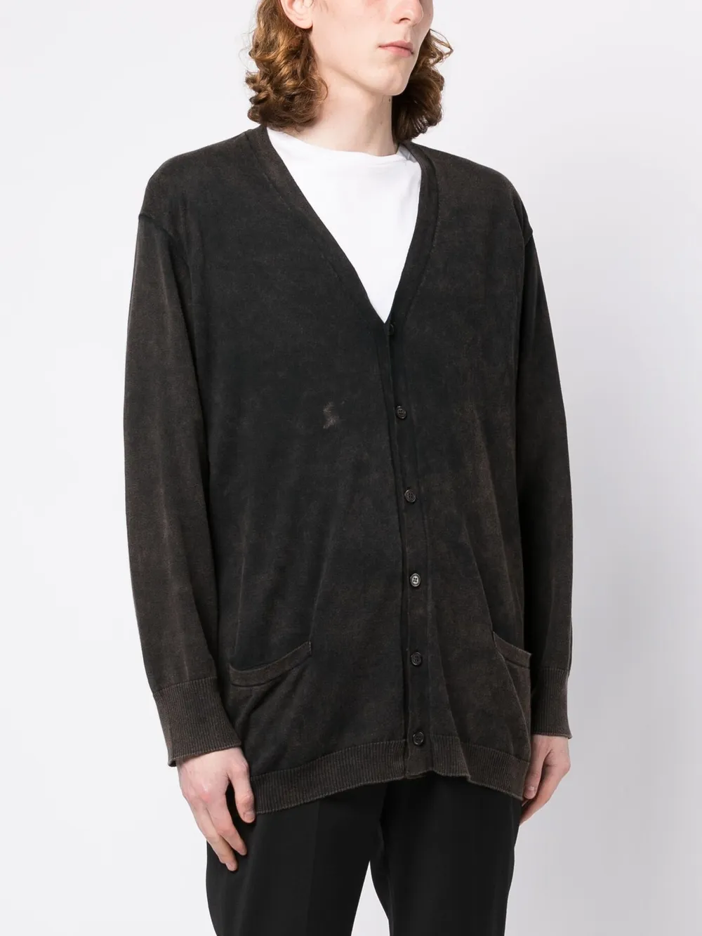 Yohji Yamamoto Vneck longsleeve Cardigan Farfetch