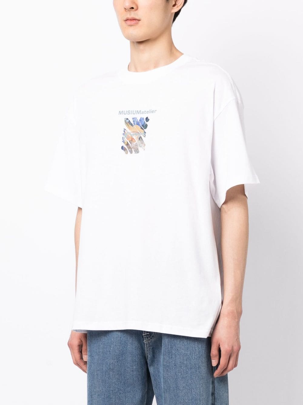 Shop Musium Div. Van Gogh-print Cotton T-shirt In Weiss