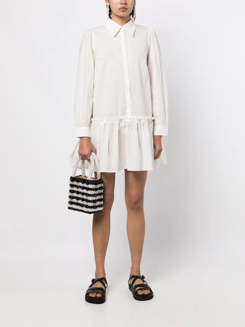 tout a coup Blousejurk met ruches - Wit