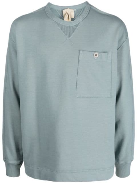 Ten C logo-patch cotton sweatshirt