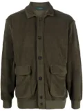 Zanone towelling-finish cotton cardigan - Green