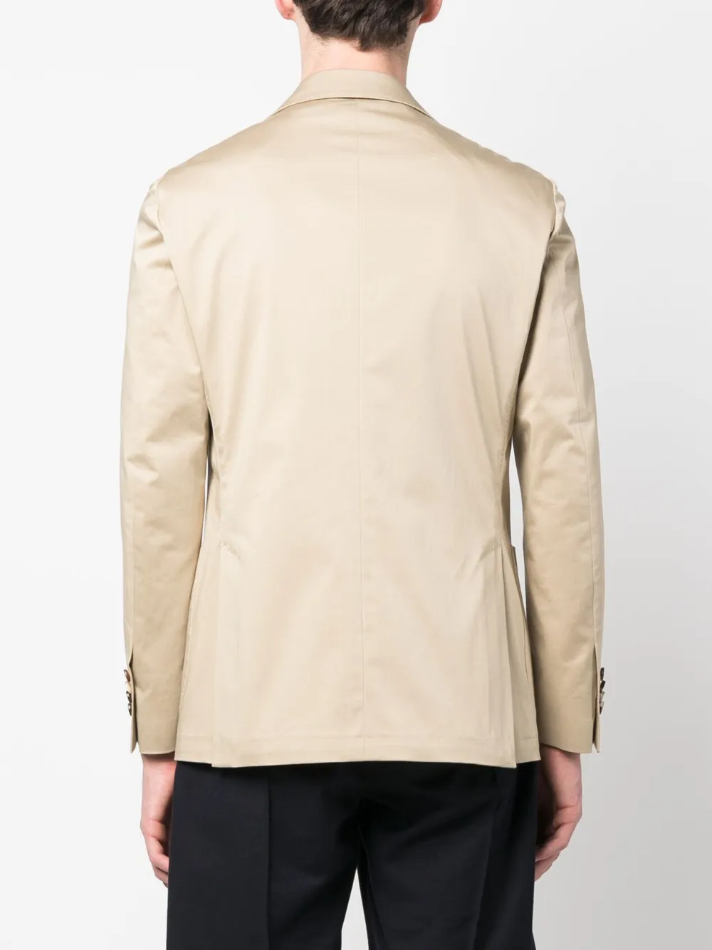 Lardini Satin-finish Single-breasted Blazer In Neutral