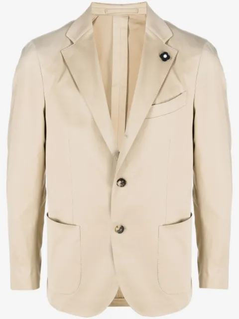 Lardini blazer boutonné à fini satiné