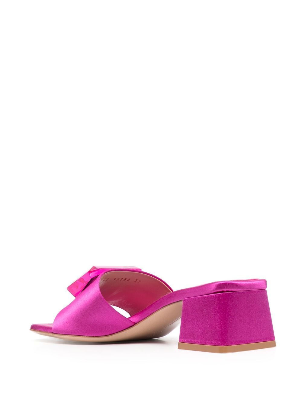 Shop Gianvito Rossi Jaipur 50mm Embellished Satin Mules In Pink