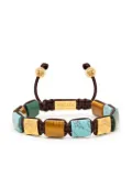 Nialaya Jewelry multi-stone flatbead bracelet - Brown