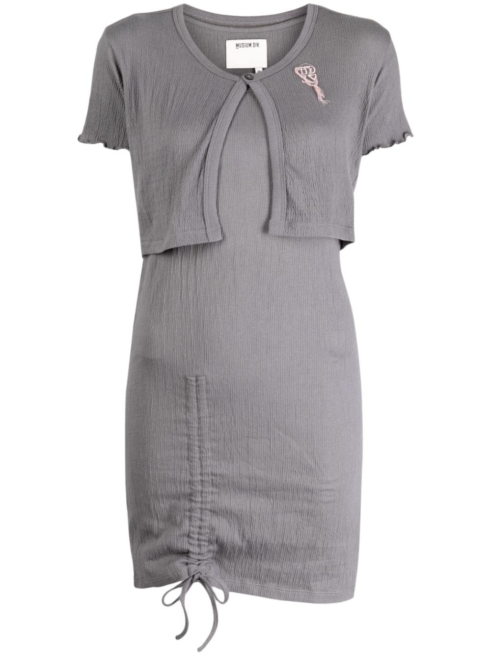 Musium Div. Asymmetric Layered Dress In Grau