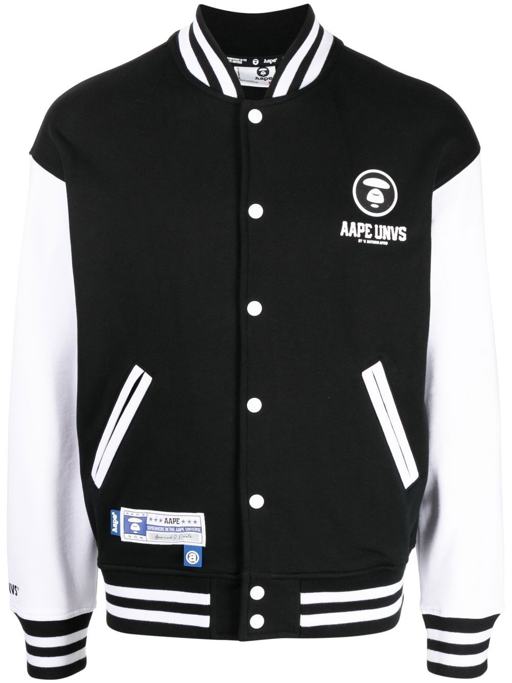 AAPE BY *A BATHING APE® logo-patch bomber jacket - Black