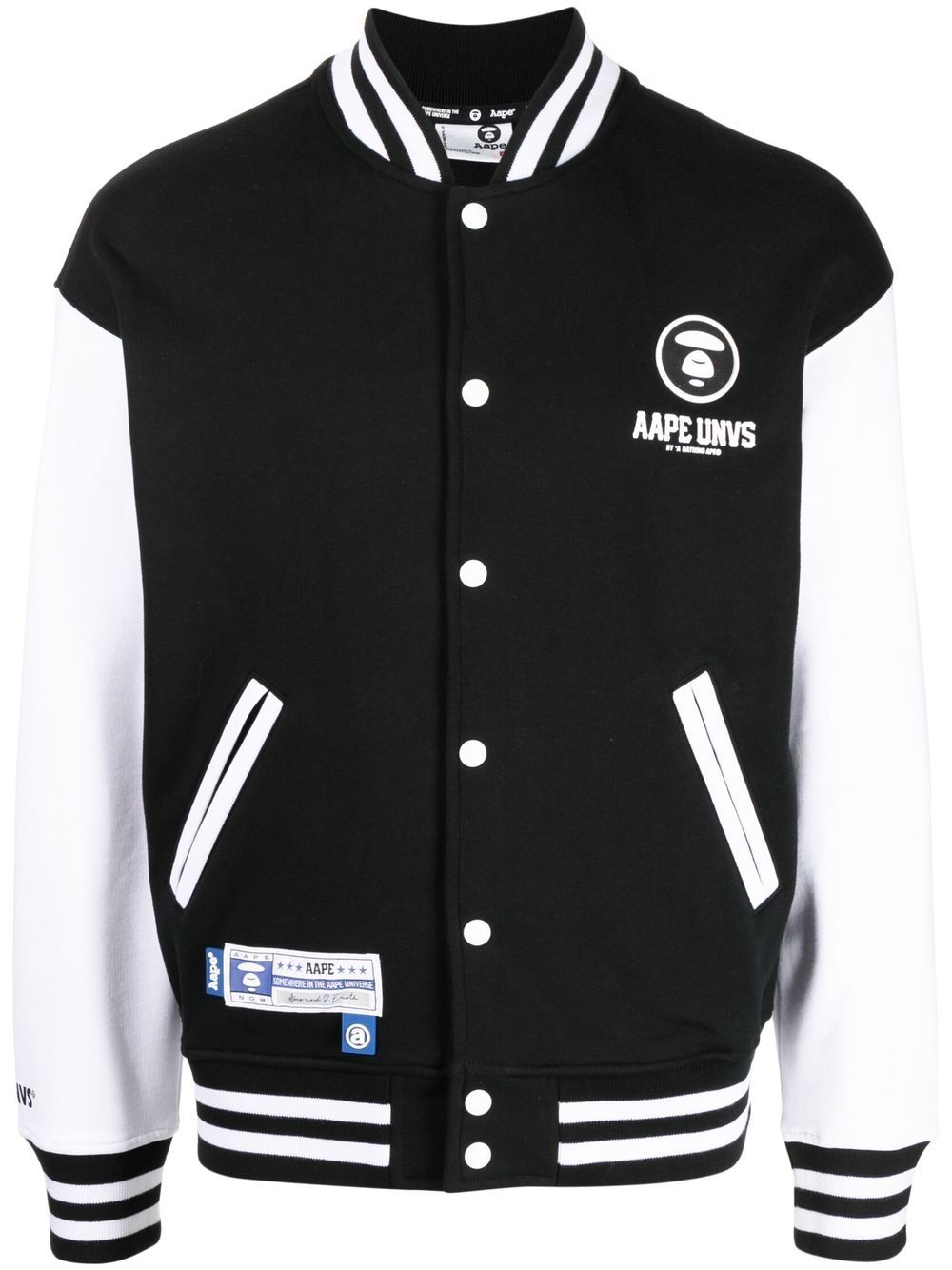 Aape By A Bathing Ape Logo-patch Bomber Jacket In Schwarz | ModeSens