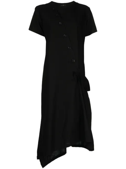 Y's asymmetric buttoned dress