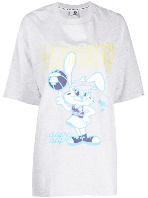 AAPE BY *A BATHING APE® cartoon-print cotton T-shirt
