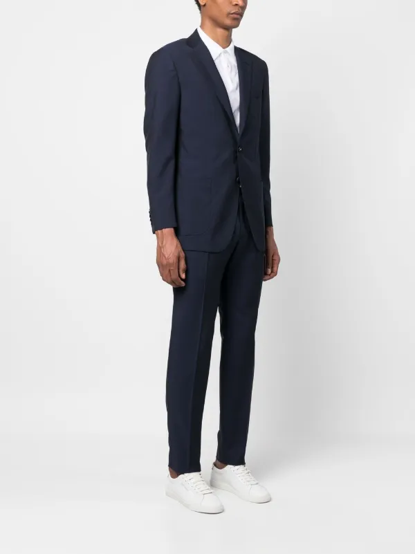 Kiton テーラード シングルスーツ | ブルー | FARFETCH JP
