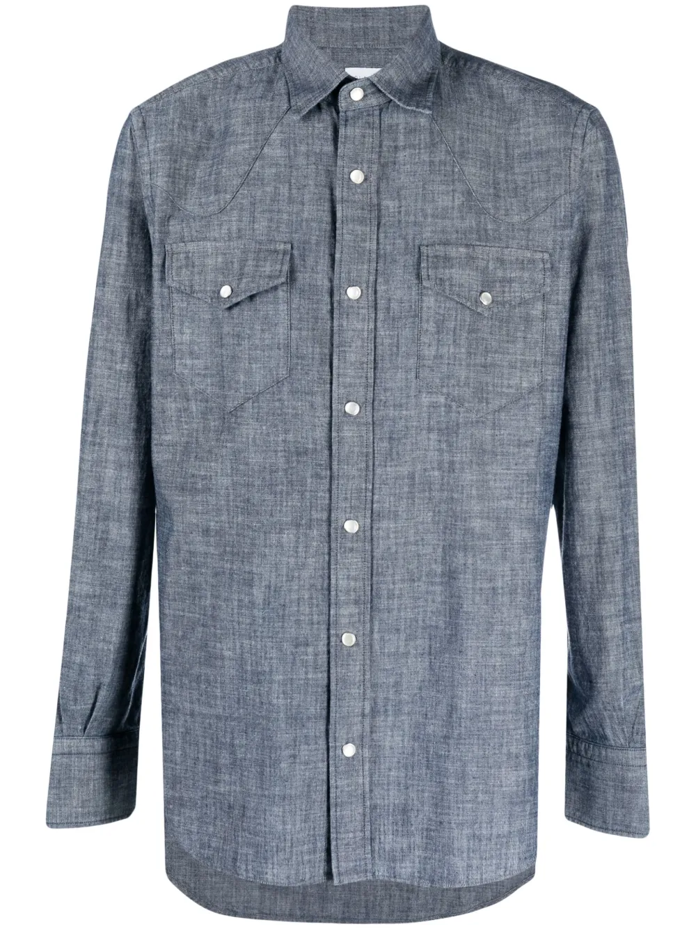 Glanshirt Long-sleeve Button-up Shirt In Blue