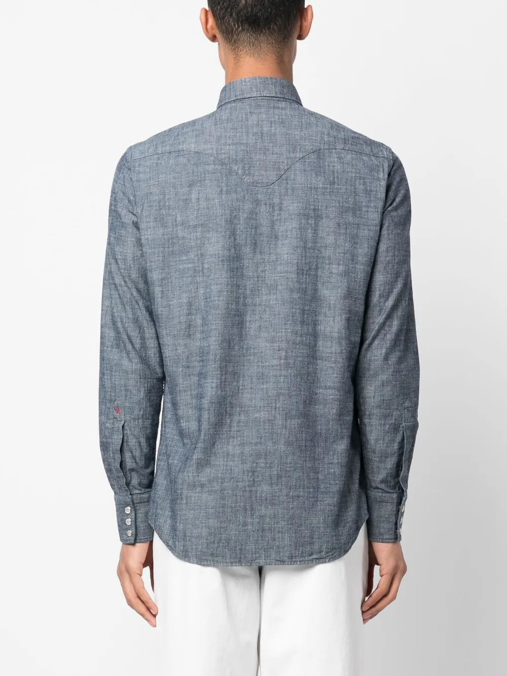 Glanshirt Long-sleeve Button-up Shirt In Blue