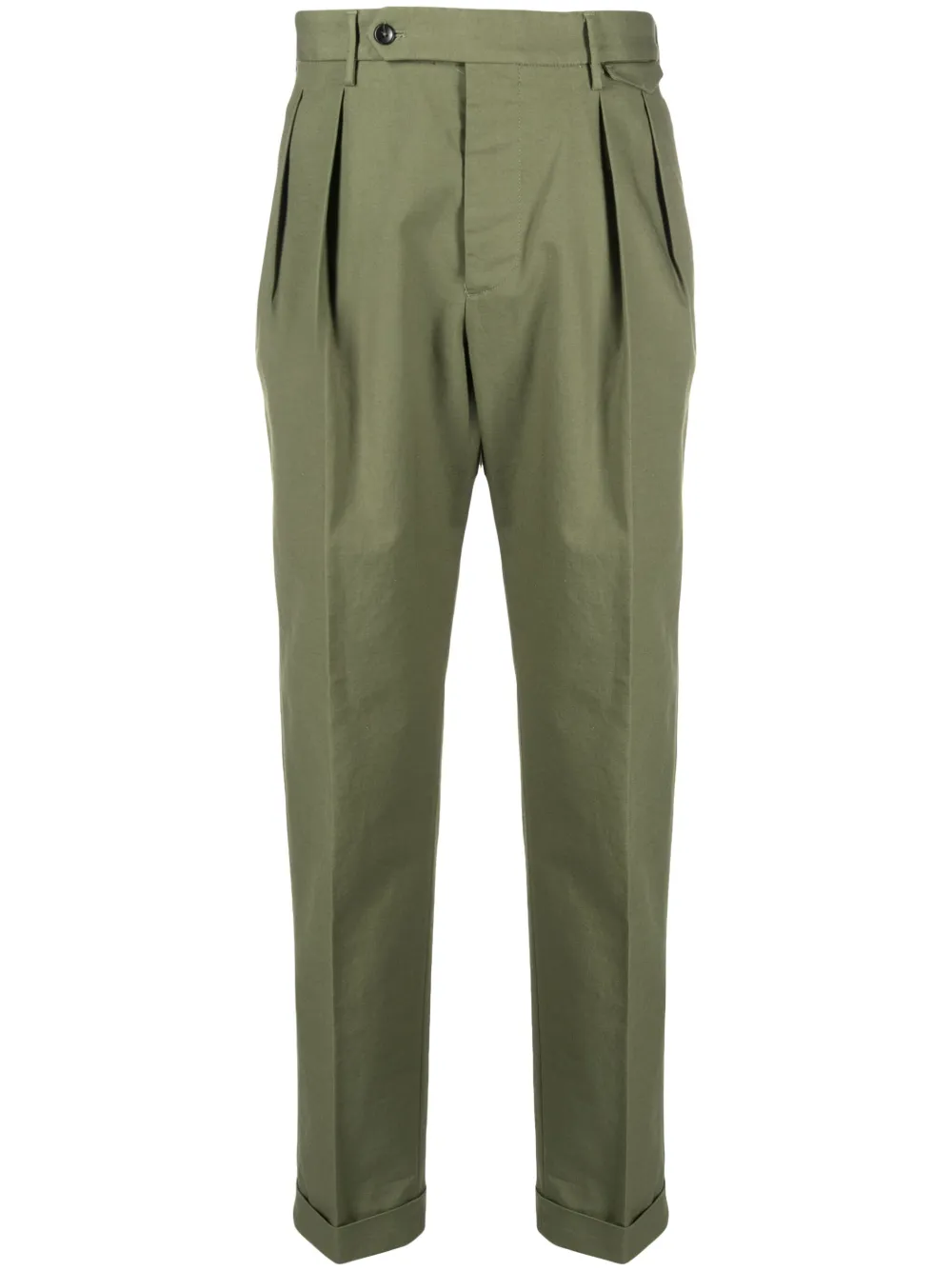 Incotex Balloon-cut Chino Trousers In Green