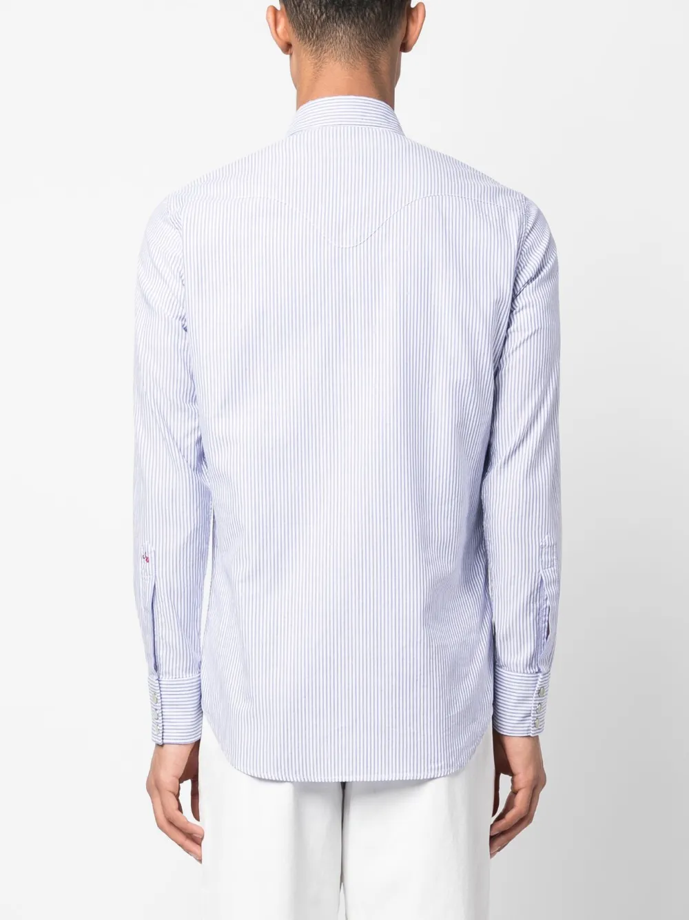 Glanshirt Gestreiftes Hemd In Blue
