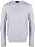 Zanone crew-neck knitted jumper - Grey