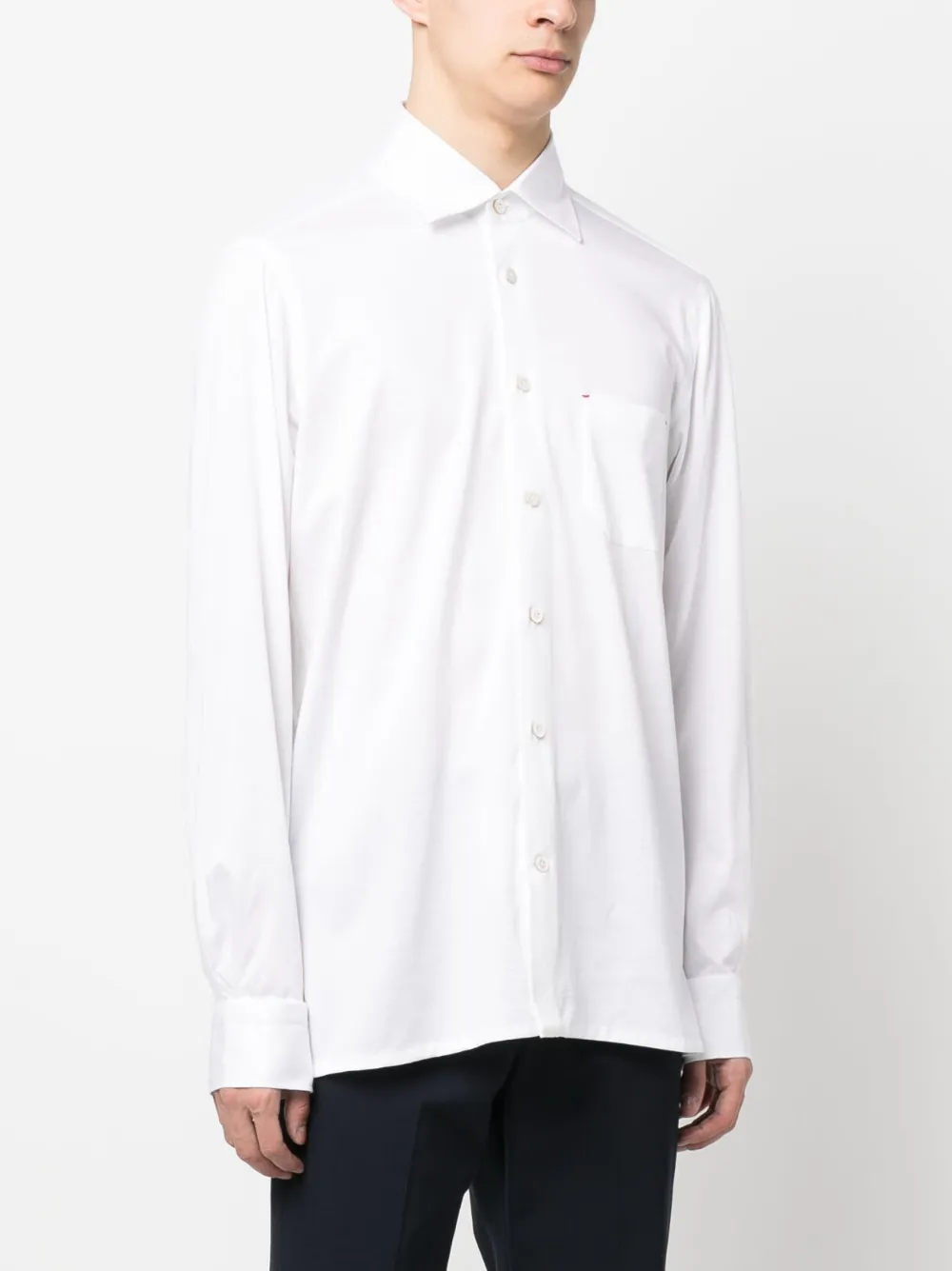 KITON LONG-SLEEVE COTTON SHIRT 