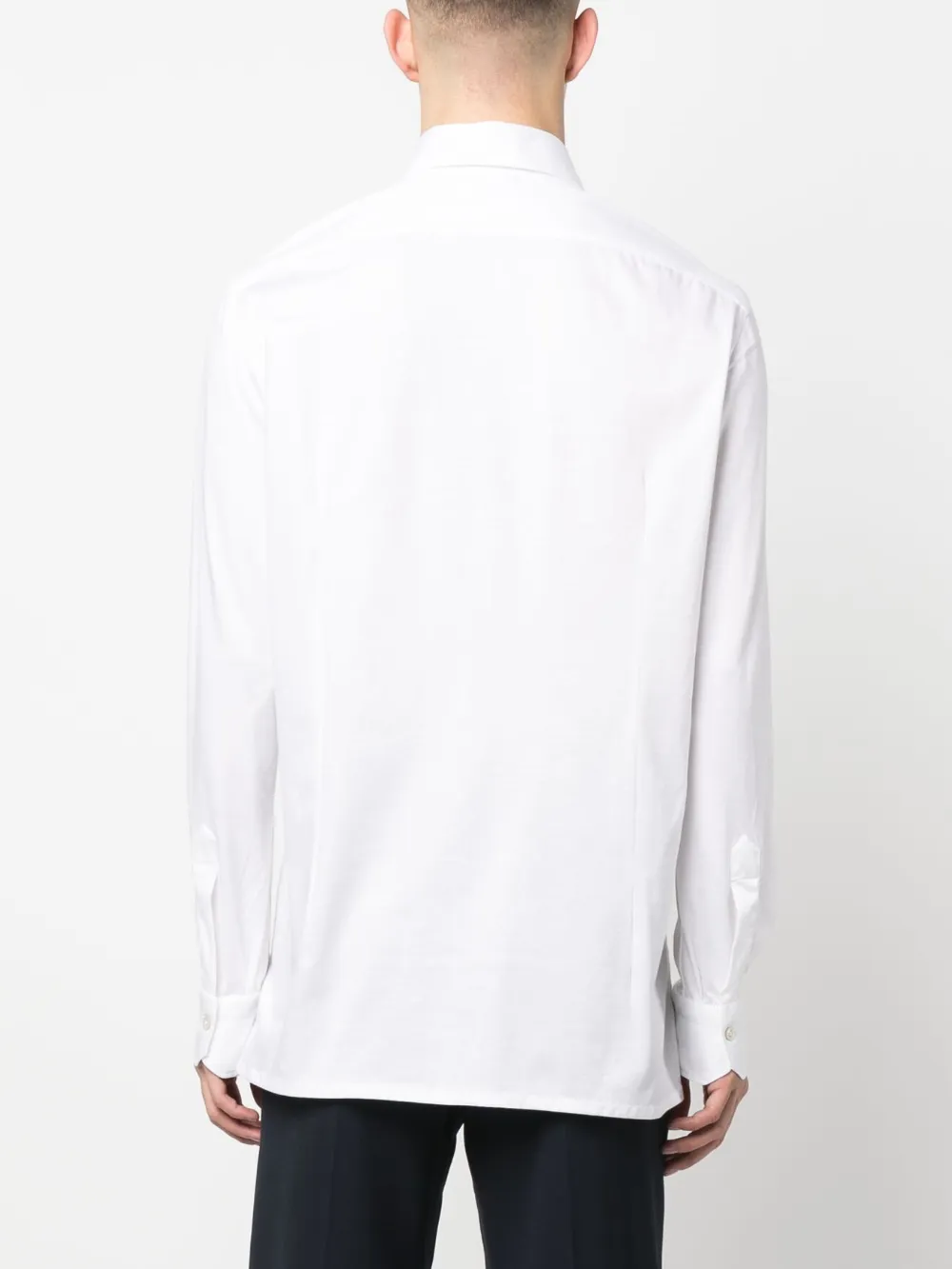 KITON LONG-SLEEVE COTTON SHIRT 