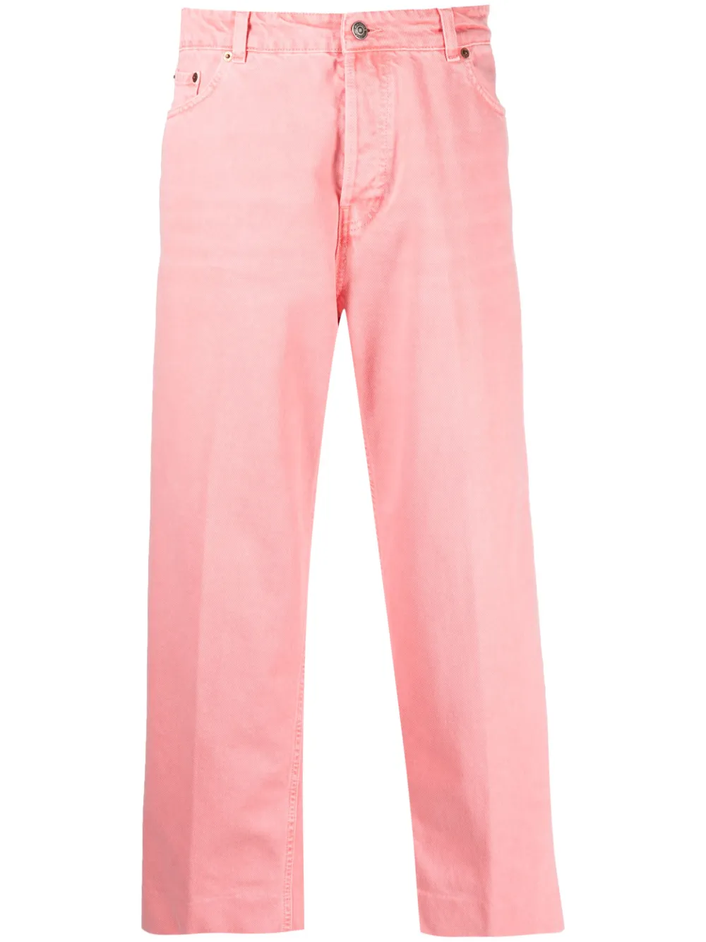 Haikure logo-patch cropped jeans