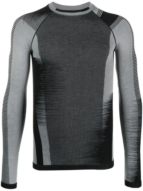 Y-3 stripe-print long-sleeved T-Shirt 