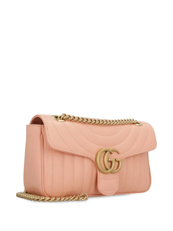 Gucci Petit Sac Porte Epaule a Motif GG Marmont Rose FARFETCH CM