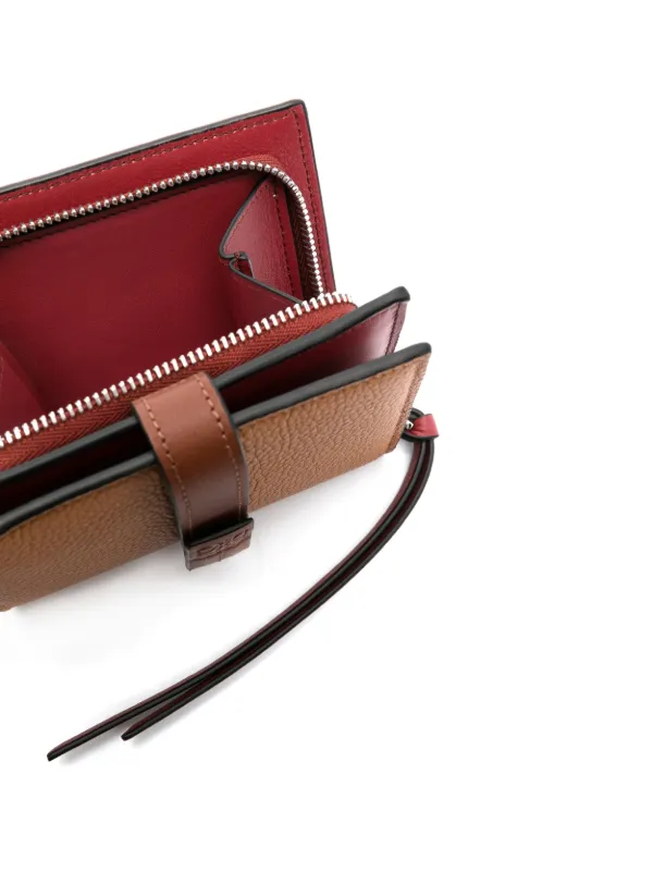 LOEWE Trifold grained-leather Wallet | Brown | FARFETCH CA